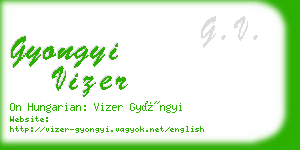 gyongyi vizer business card